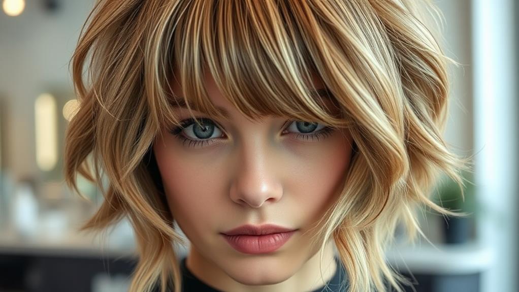 dimension enhancing bangs style