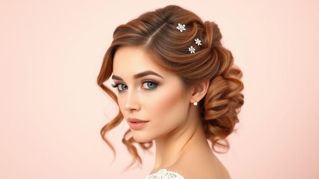 elegant curly hair updo