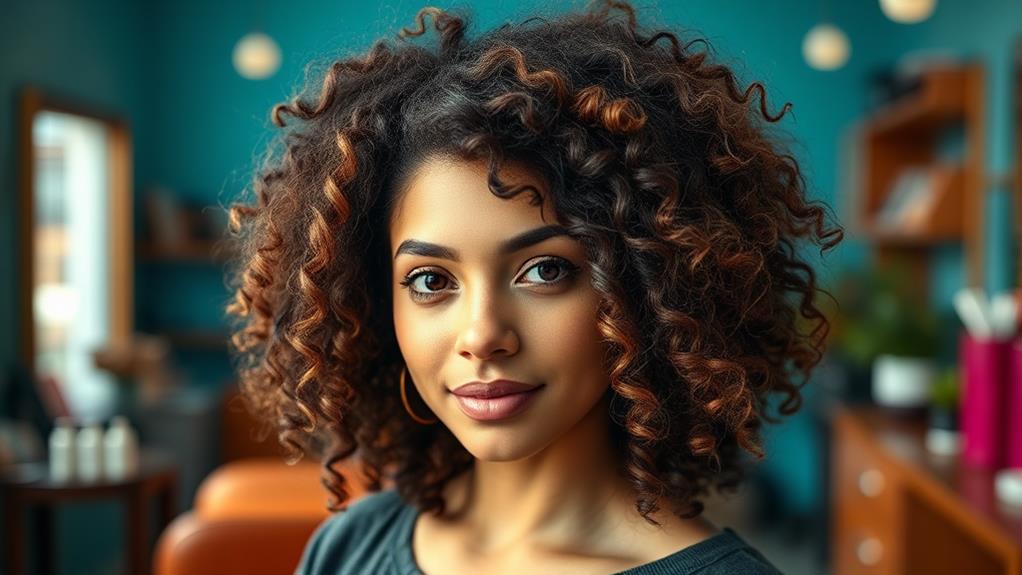 layered curly hair style