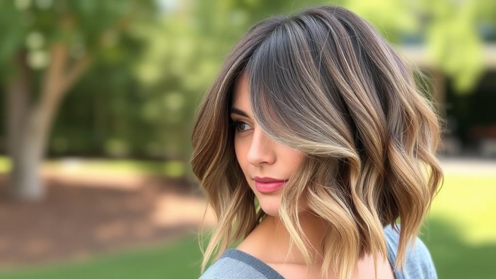 layered long bob style