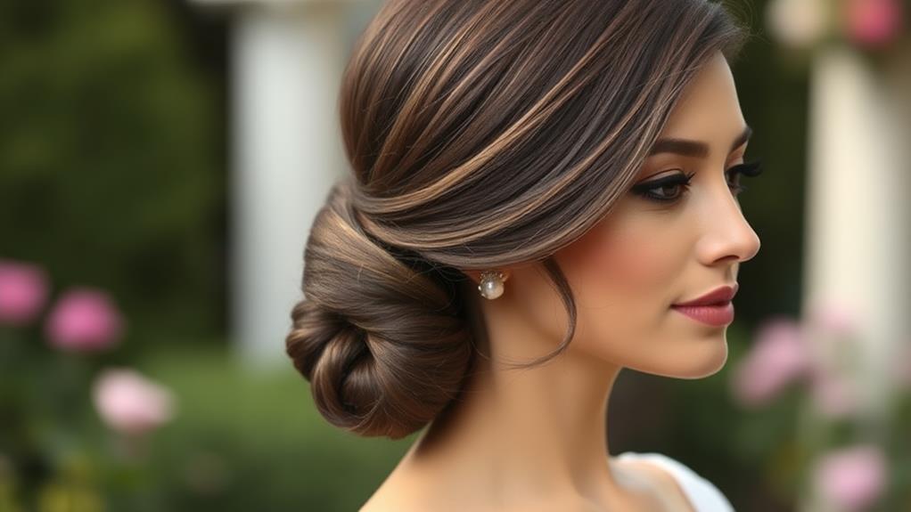 sleek elegant updo hairstyle