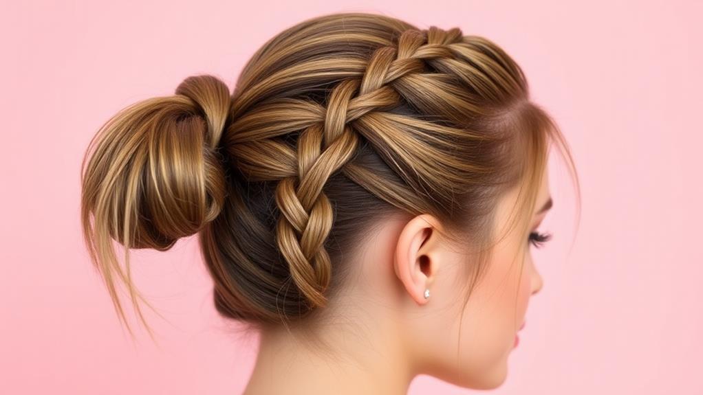 stylish braided ponytail look