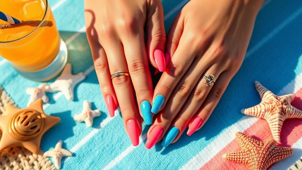 summer dip nails inspiration